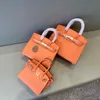 Una borsa classica di Birknns Bag femmina Palma in pelle di cereali 2024 Nuova manica versatile di grande capacità