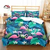 Ensembles de literie Flamingo Animal Pattern Coupet Cover pour Aldult Kids Bed Game Quilt Counter