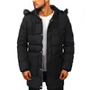 Huva tjock LG Parka Men Overcoat Cott Winter Plus Size Windproof Vintage Snow Wear Warm Down Jacket Coat Man Outwear New D4S9#