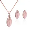 Ketting Oorbellen Set 925 Sterling Zilver Trendy Kristallen Sieraden Voor Vrouwen Valentijnsdag Cadeau Mode Groothandel