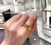 luxury designer letter ring jewelry women Titanium steel Gold-Plated Gold Silver Rose Never fade lovers couple rings gift