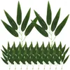 Fiori decorativi Erba sushi Rami finti e materiali decorativi (verde scuro) 30 foglie di piante