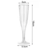 Disposable Cups Straws Event Glasses Plastic Clear Wine Red 10pcs Goblet Champagne Party Supplies 4.5oz/135ml Wedding Bar Flutes Cocktail