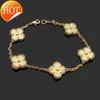 Luksusowy projektant łańcucha łańcucha łańcucha czteroletownicza Bracelets Bracelets Women Fashion 18K Gold Jewelryb3kd3068