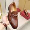 Designer Luxury Le cuir chaussures d'été Business Set Feragamo New Moccasin British High End Formal Le cuir Chaussures Men de cuir D808 Spring et WYI2 7H7G JNSJ