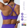 Lu Align Esercizio Curve Canotte Palestra Abito a sirena Donna Vestibilità attillata Esercizio rapido ad asciugatura Reggiseno Yoga Front X Cross Design Corsa all'aperto Reggiseni fitness Lemon Sports 2024