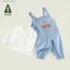 T-shirty Amila Baby Clothing Zestawy 2023 Spring New Long Rleeves T-shirt+Spodnie zwarcia garnitur dla dziewcząt swobodny uroczy kreskówka ubrania dla dzieci 24328