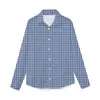 plaid Shirt Male Lg-Sleeved Shirts Spring Autumn Blouse Mens Top Blouse Lapel Butt Down Shirts Slim Cardigan For Man z30V#