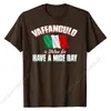 vaffanculo Tenha um bom dia camisa - engraçado italiano camiseta camiseta Cott estudante homens camisetas grupo design simples B3LF #
