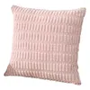 Capa de travesseiro confortável gabinete listrado de boho macio com zíper escondido para decoração de sofá em casa