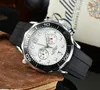 Men Watch 2024 New Luxury Mens Watches All Calsing Work Quartz Watch High Quality Top Brand Fonctions Chronograph Clobe Rubber Belt Mens Fashion Holiday Gifts Ome-09