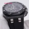 Джентльмены AP Наручные часы Royal Oak Offshore 26400AU Мужские часы Черное керамическое кольцо из кованого углерода Автоматические машины Швейцарские спортивные часы Всемирно известные часы