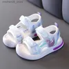 Sandals Cheap womens childrens sandals summer mesh sandals 3-7-year-old childrens breathable princess dress shoes Q240328