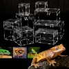 Terrarien Acryl-Reptilien-Zuchtbox, Kletter-Haustier-Zuchtbox, transparente Acryl-Reptilien-Futterbox, magnetisches Haustier-Kletterterrarium