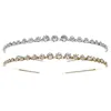 Hårklämmor Barrettes Fashion Crystal Bridal Tiara Hairband Diaadem Veil Tiaras Accessories Headpieces Head Jewelry Drop Delivery Hairje Ot6tz