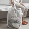 Tvättpåsar Hemväska Happsvarlig rymdbesparande arrangör fällbar med handtag smutsiga klädpåse hushållsmaterial