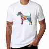 Nieuwe Jack Russell Terrier Liefde-Een Heldere En Kleurrijke Aquarel Stijl Gift T-shirt Anime T-shirt Korte Effen T-shirts Mannen 821W #