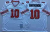 Vintage Football Throwback 21 Deion Sanders Trikot Herren 75. Jubiläum Retro 7 Michael Vick 10 Steve Bartkowski Schwarz Rot Weiß genäht für Sportfans Uniform