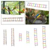 Other Bird Supplies Wooden Ladder Cage Wood Stand Parrot Chew Toy For Canaries Pet