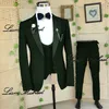 black Wedding Groom Tuxedo Elegant Suit Men's 3 Piece Jacket Pants Vest Tie Customized Outfit XS-5XL Slim Fit Blazer Men V8Hi#