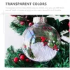 Figuritas decorativas, adornos transparentes irrompibles, adorno colgante de árbol circular DIY de Navidad