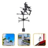 Garden Decorations Halloween Flying Dragon Farmhouse Weather Vane Roof Bracket Wind Direction Indicator Kit Outdoor Yard Decor Vintage Mount