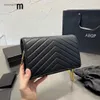 Bolso de diseñador Cartera para mujer Bolso negro Bolsas de caviar Bolsa de cadena de oro 23 cm Diseñador de solapa clásico Bolso de hombro Cruzado de lujo Aysls Bolsos de diseñador Woc Satchel Moda