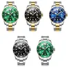 Olevs 5885 Mens Green Water Water Watch Luxury Business Водонепроницаемы