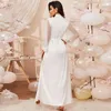 Roupas em casa Noiva Kimono Robe Mulheres Cetin Cetin Feather Mesh Sleeve Bathrobe Vestido Lady Lady Spring Summer Nightgown WeddE Sleepwear Loose