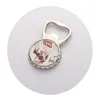 Sublimatie blanco roestvrijstalen bierflesopener met sleutelhanger Dames Heren Autosleutelhanger Sieraden Accessoires voor doe-het-zelf fotoprint