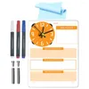 Wall Clocks Battery Clock Standing Whiteboard Erase DIY Desk Dry Calendar Desktop Acrylic Writing Pen Office