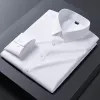 2023 Ny stretch anti-wrinkle mens skjortor lg hylsa dr-skjortor för smal fit camisa social busin blus vit skjorta l8kq#