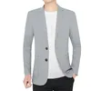 hoo 2023 Herren-Blazer aus Eisseide, leicht, Sommer, lässig, Stretch, X2GM#