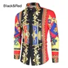 Nieuwe Luxe Royal Shirt Mannen Casual Slim Fit Lg Mouw Mannen Paisley Print Shirt Camisa Sociale Prom Party Shirt cool Populaire Tops i0Ub #