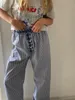 pantaloni a strisce Combhasaki Womens Casual Cleanfit Elastico a strisce a strisce a strisce/plaid Streetwear estetico con tasche S0S8#