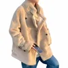 2023 Autumn and Winter New Imitati Mink Coat Män Loose Design Sense Niche tjock päls Cott-Padded Warm Cott-Padded Jacket X5KQ#