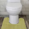 Bath Mats U Shaped Toilet Rugs Bathroom Non- Contoured For