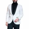 Formale Anzugjacke für Männer Slim Fit 2024 Schwarzer Schal Revers Männlicher Blazer für Hochzeit Bräutigam Party 1 Stück Männlicher FI-Mantel 26a5 #