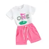 Zestawy odzieży maluch dzieci chłopcy dziewczęta Pierwsza urodziny strój golfowy T-shirt i szorty