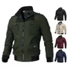 2023 Men Cott Cargo Jacket Men Bomber Jackets Autumn Pilot Coat Men Flight Coats Man Windbreaker Jacket K17B#