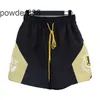 الصيف Rhude Mens Mensed Letter Printed Coconut Tree Color Block Shorts Shorts Disual