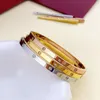 Designer Screw Bracelet Fashion Jewelrys Trendy Bangle Gold Plated Titanium Steel Diamond for Women Men Nail Bracelets Sier Classic Designer Jewelry
