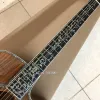 Chitarra acustica in legno KOA da 41 pollici personalizzata OEM di alta qualità + tastiera in ebano con intarsio in vera conchiglia di abalone + chitarra elettrica mancante