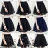 Spring Summer Women Skirt Sexy Lace Mesh Hollow Out Slim Bodycon Tight Aline Elegant Transparent Black White 240328