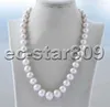 Hängen Z11149 18 "15mm White Round Edison Keshi Pearl Necklace Choker Custom Jewelry