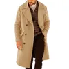 معاطف الخندق للرجال Atutumn Winter Wind Wool Wool Coat Single Single Breadted Tops Tops Mens Trench Trench Coat Mens Mens Mash