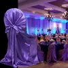 Chaise Couvre Self Tie Banquet de mariage Satin Décoration de fête annuelle Supplies Annuel Universal Home Decor