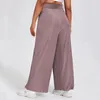 Tallas grandes Ses Cintura Verano Elegante Pantalones de pierna ancha Cintura elástica Costilla suelta Punto Pantalones rectos ocasionales Pantalones Bottoms 6XL 7XL u1E2 #