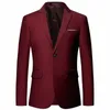 11 farbe Hohe Qualität Männer Blazer Klassische Neue Slim Fit Einfarbig Anzug Jacke Fi Busin Casual Anzug Blazer Plus größe 6XL j145 #