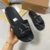 디자이너 클래식 타탄 슬리퍼 여성 고무 슬라이드 노새 신발 고급 인쇄 샌들 크기 35-40